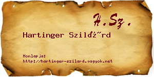 Hartinger Szilárd névjegykártya